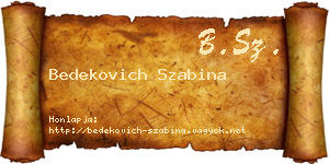 Bedekovich Szabina névjegykártya